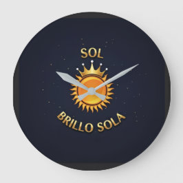 Reloj Redondo Grande con Logo Sol Brillo Sola Stor Klocka