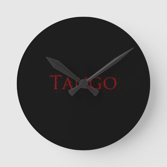 Reloj tango negro rund klocka (Framsida)