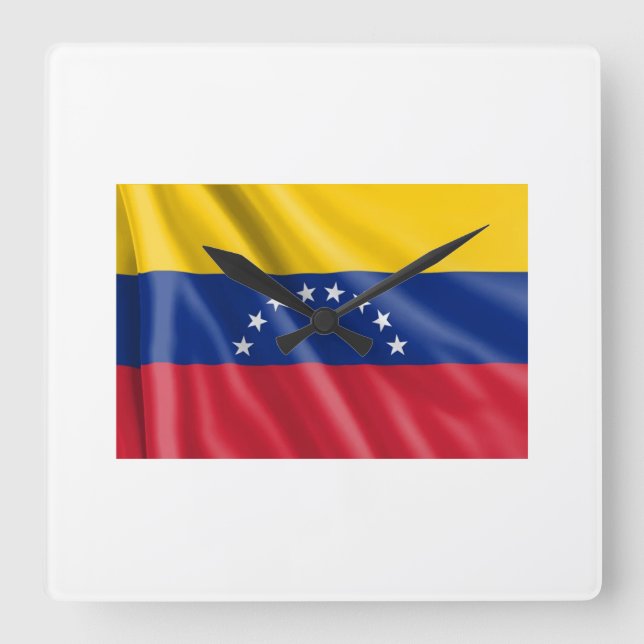 Reloj Venezuela Fyrkantig Klocka (Framsida)
