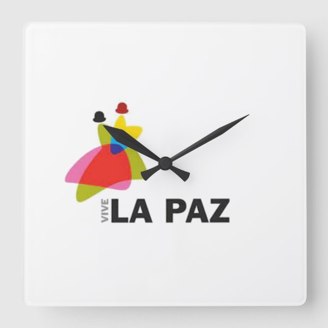 Reloj vive La Paz Fyrkantig Klocka (Framsida)