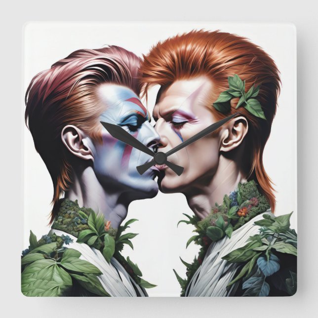 Relojes de pared, Hombres Parejas Fyrkantig Klocka (Framsida)