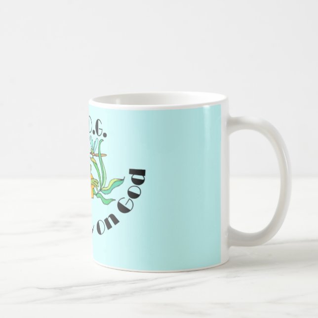 Rely fullständigt på gud kaffemugg (Höger)