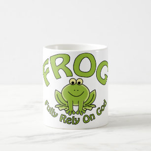 Rely fullständigt på gud kaffemugg