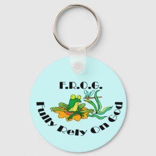 Rely fullständigt på guden Keychain Nyckelring
