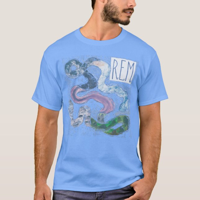 REM 80s Distressed gift T Shirt (Framsida)