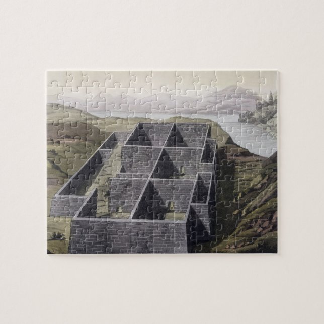 Remains av en Incaslott på Callo, Peru, från 'Le Pussel (Horisontell)