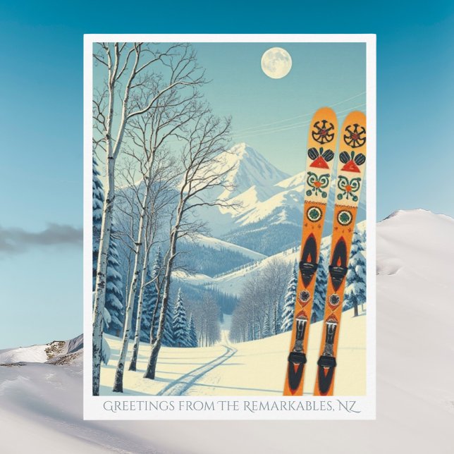 Remarkables New Zealand ski-vykort Vykort (Skapare uppladdad)
