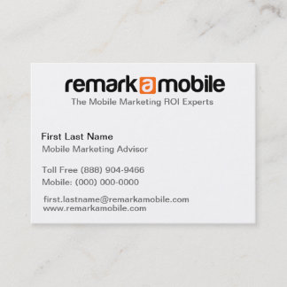 RemarkaMobile orangevisitkort Visitkort