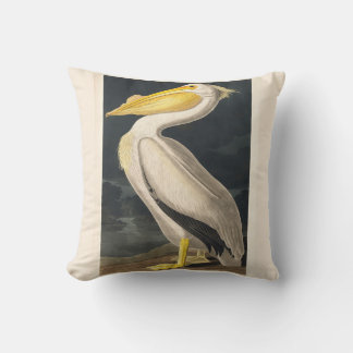 Remastad Audubon American White Pelican Kudde