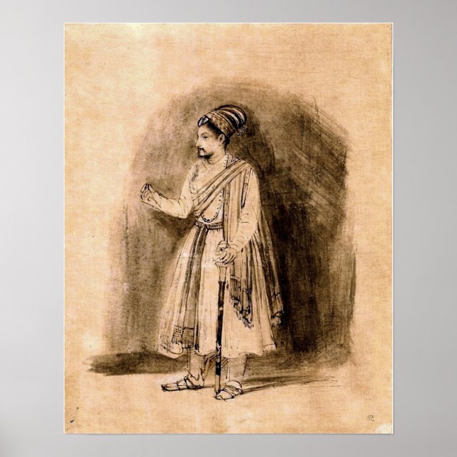 Rembrandt - A Deccani Nobleman ständiga 1656 Poster (Framsidan)
