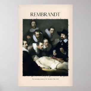 Rembrandt Anatomi lektion Dr Tulp632 Gruppporträtt Poster