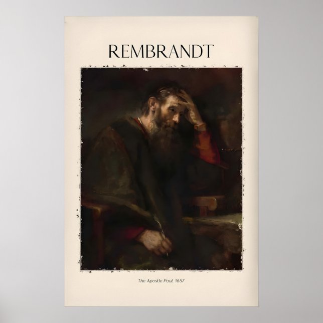 Rembrandt Aposteln Paulus657 religiöst konsttryck Poster (Framsidan)