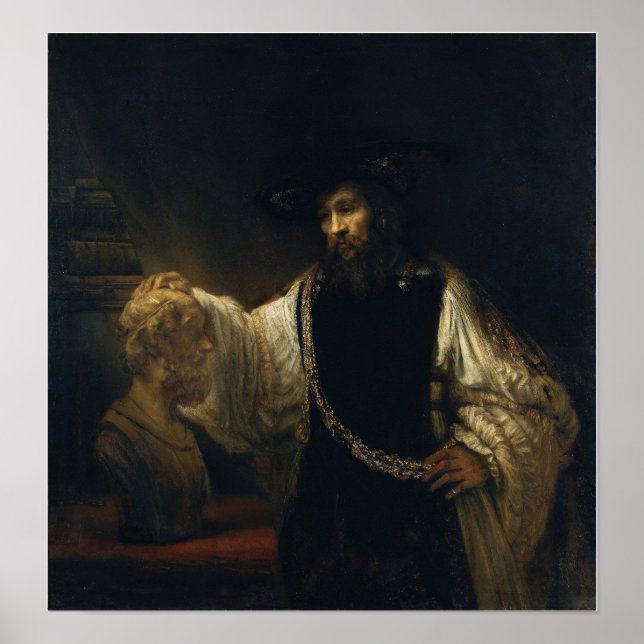 Rembrandt - Aristoteles med Bust of Homer Poster (Framsidan)