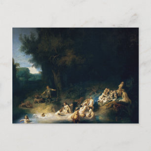Rembrandt Art Painting Diana Bathing Vykort