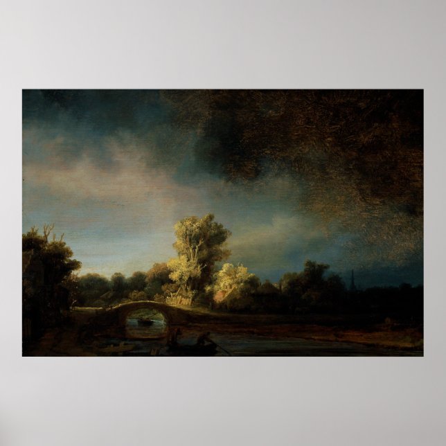 Rembrandt Art Painting liggande Poster (Framsidan)