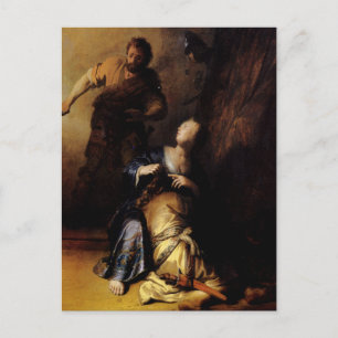 Rembrandt Art Painting Samson Vykort