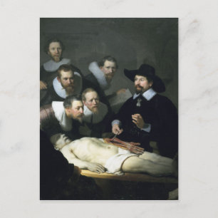 Rembrandt Art Painting the Anatomy Lesson Vykort