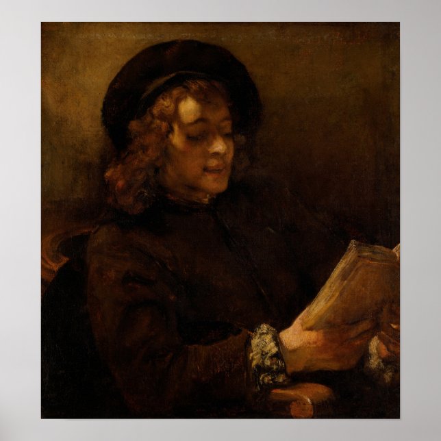 Rembrandt - Artists Son Titus Reading Poster (Framsidan)