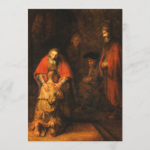 Rembrandt - återlämnande av den prodigala sonen inbjudningar