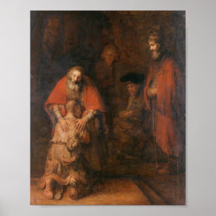 Rembrandt - Återlämnande av prodigal Son Poster