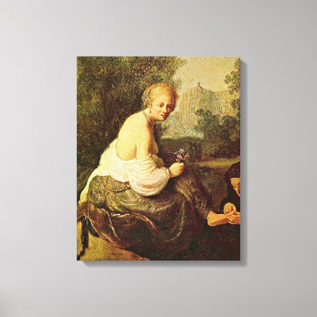 Rembrandt - Bathsheba sett av Kung David Canvastryck (Framsida)