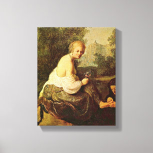 Rembrandt - Bathsheba som ses av kungen David Canvastryck
