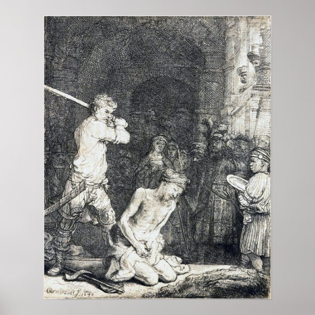 Rembrandt - Beasig av John Baptist 1640 Poster (Framsidan)