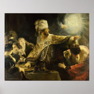 Rembrandt - Belsassars gästabud 1635 Poster