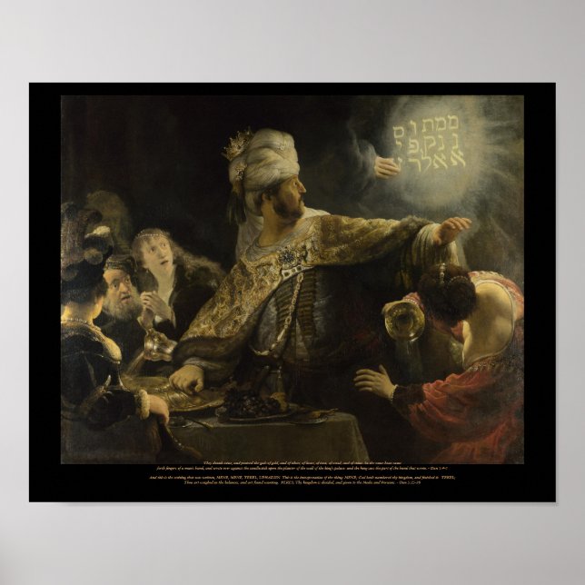 Rembrandt-Belshazzar Giant Canvas Reproduction Poster (Framsidan)