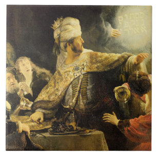Rembrandt - Belshazzar's Feast Kakelplatta