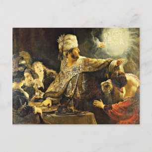 Rembrandt - Belshazzar's Feast, religiösa-målning Vykort