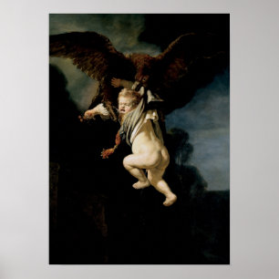 Rembrandt - Bortförande av Ganymede Poster