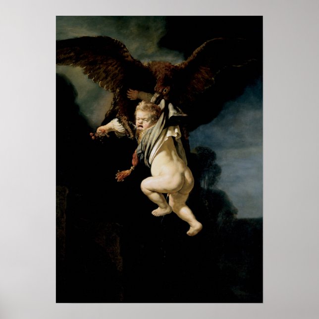 Rembrandt - Bortförande av Ganymede Poster (Framsidan)