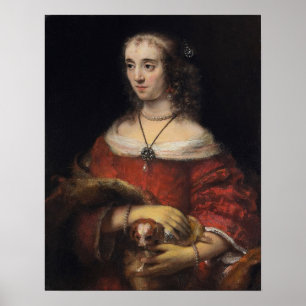 Rembrandt - Dam With Lapdog Poster