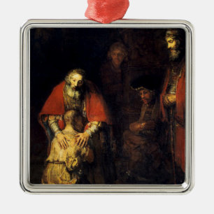 Rembrandt - Den förlorade sonens återkomst Julgransprydnad Metall