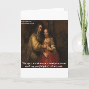 Rembrandt "Den judiska bruden" & ålderdomscitat Kort
