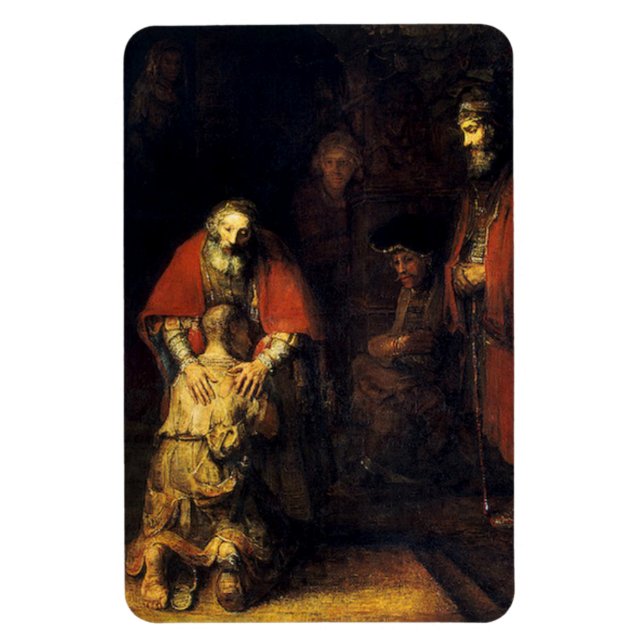 Rembrandt - Den prodigala sonens återvändande Magnet (Vertikal)