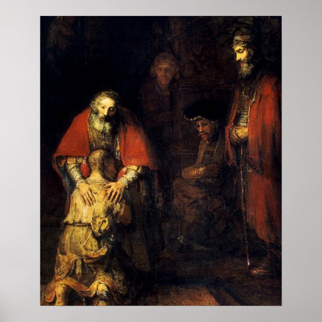 Rembrandt - Den prodigala sonens återvändande Poster (Framsidan)