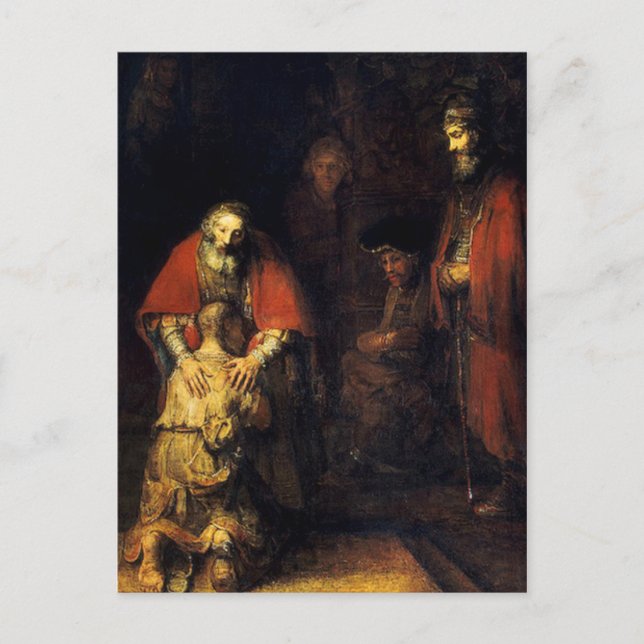 Rembrandt - Den prodigala sonens återvändande Vykort (Framsida)