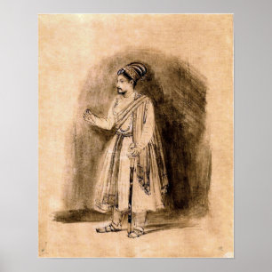 Rembrandt - En deccansk adelsman stående 1656 Poster