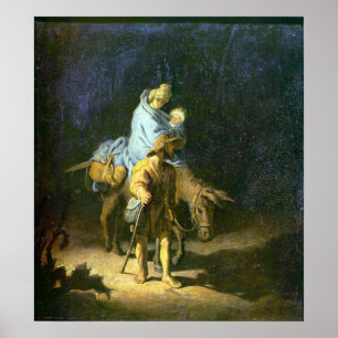 Rembrandt - Flygning in i Egyptenen Poster