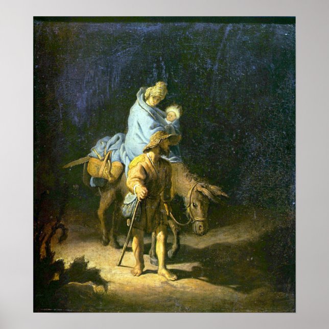 Rembrandt - Flygning in i Egyptenen Poster (Framsidan)