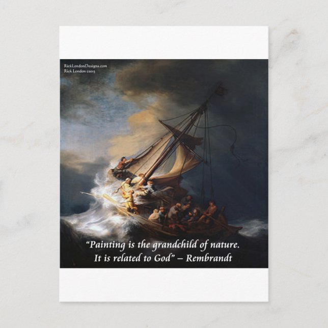 Rembrandt Galileiska sjön & Naturcitat Vykort (Framsida)