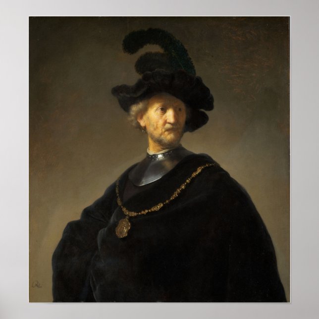 Rembrandt - Gamle man med Guld-kedjan Poster (Framsidan)