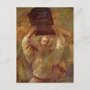 Rembrandt Harmensz. skåpbil Rijn Moses mit-håla Vykort