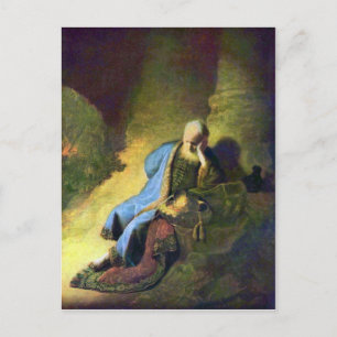 Rembrandt Harmenszoon van Rijn - Jeremiah mourning Vykort