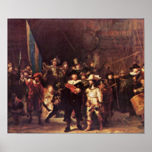 Rembrandt Harmenszoon van Rijn - Nattbevakningen Poster