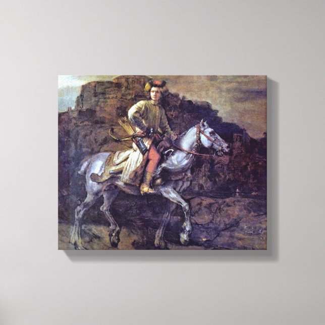 Rembrandt Harmenszoon van Rijn - Polska Rider Canvastryck (Framsida)