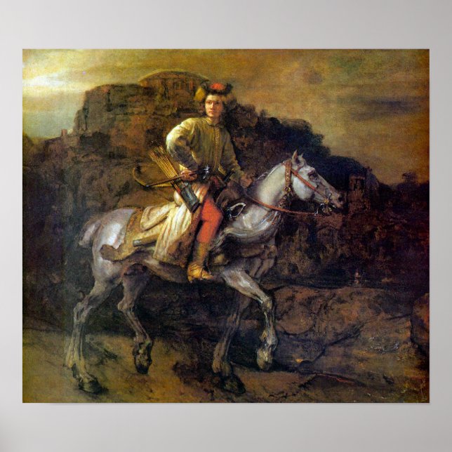 Rembrandt Harmenszoon van Rijn - Polska Rider Poster (Framsidan)
