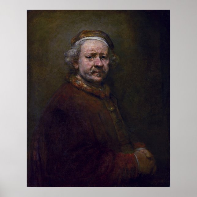 Rembrandt Harmenszoon van Rijn - Self-porträtt Poster (Framsidan)